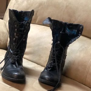 Steven Madden black combat boots